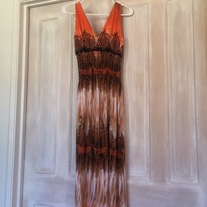 Gorgeous Multi-Colored Maxi Daytime Dress!